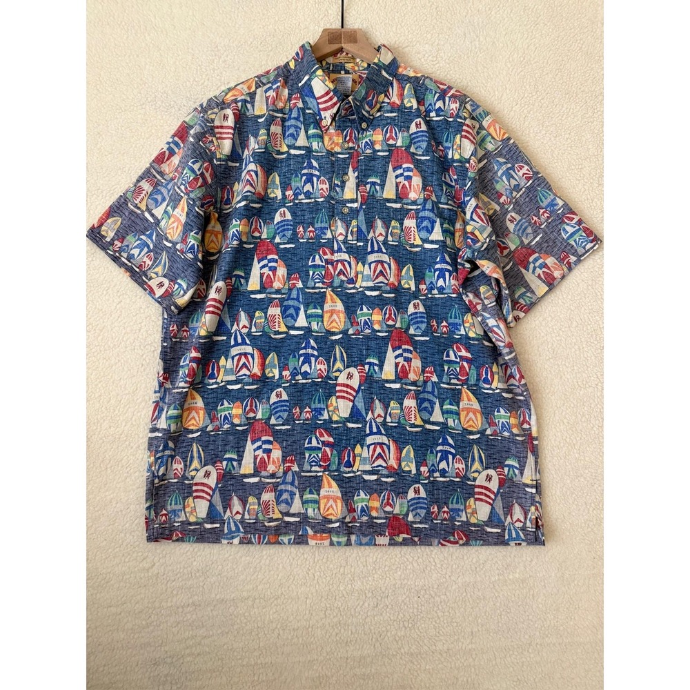 Vintage Reyn Spooner Shirt Men's XL Blue 50th Anniversary 2006 Limited Edition
